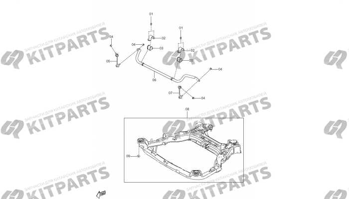 Подрамник и стабилизатор передние FAW
