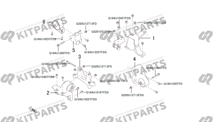 Подушки двигателя 4G63 Haval H6