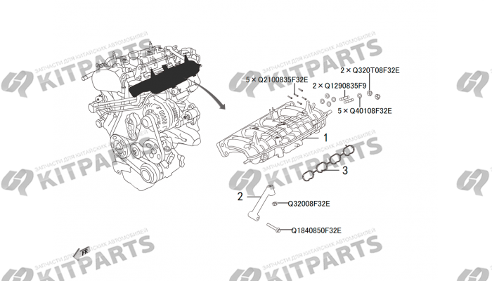 4C20 - впускной коллектор Haval