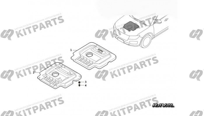 Накладка на двигатель Haval