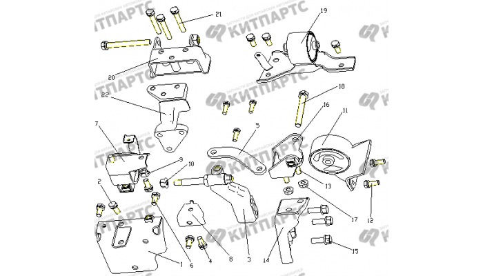 Подушки двигателя (1.3L) Geely Otaka (CK)